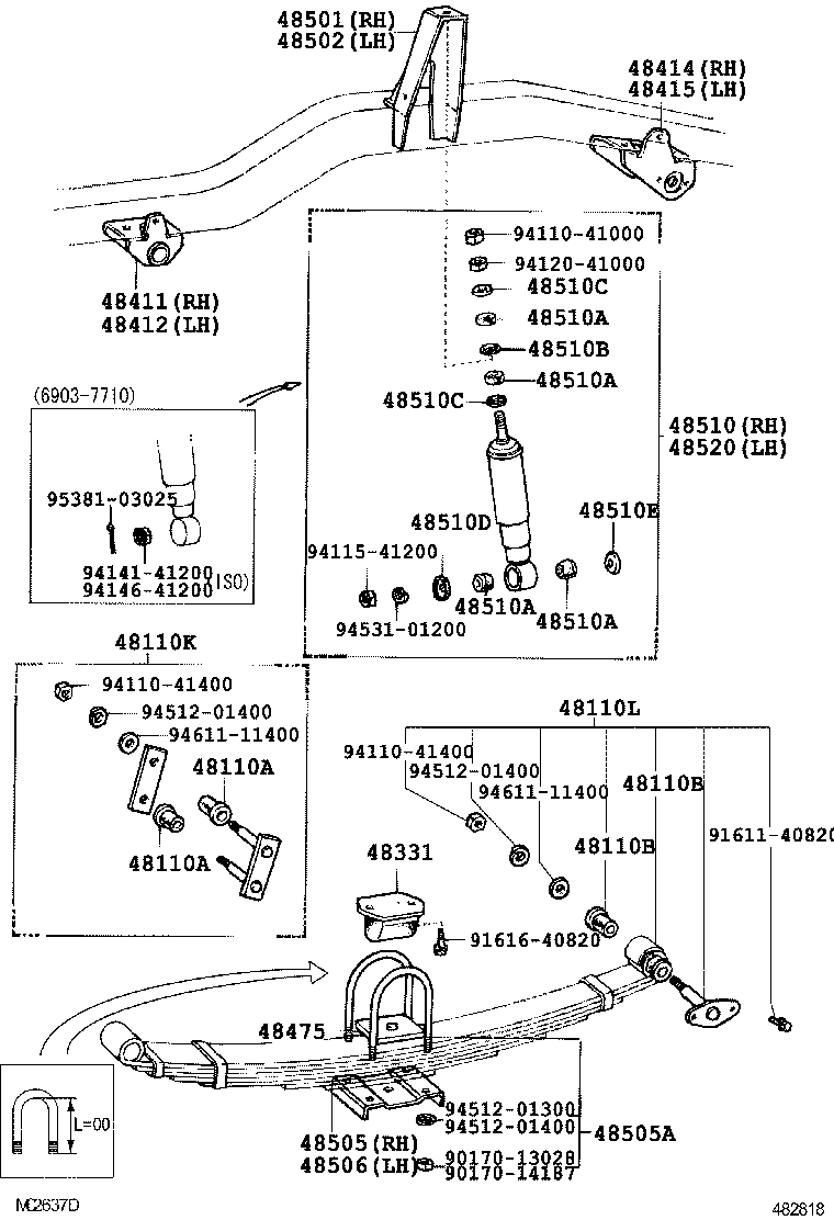 04481-60012 SHACKLE KIT, FRONT SPRING product image