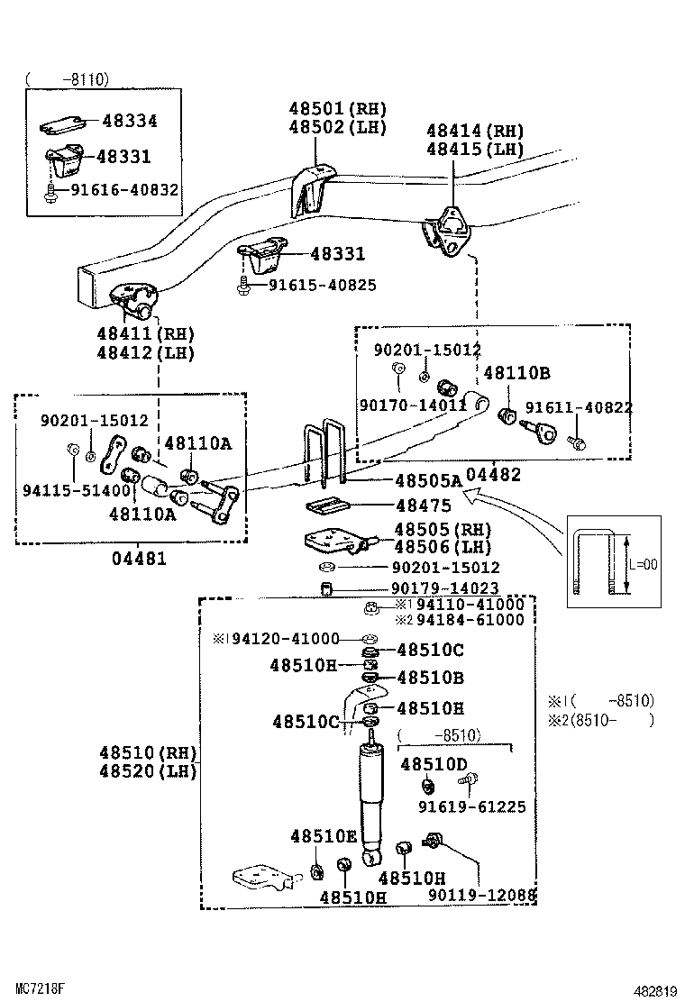 48412-60021 BRACKET, FRONT SPRING(FOR REAR RH) product image