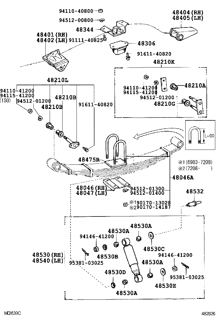 48405-60010 BRACKET SUB-ASSY, REAR SPRING, REAR RH product image