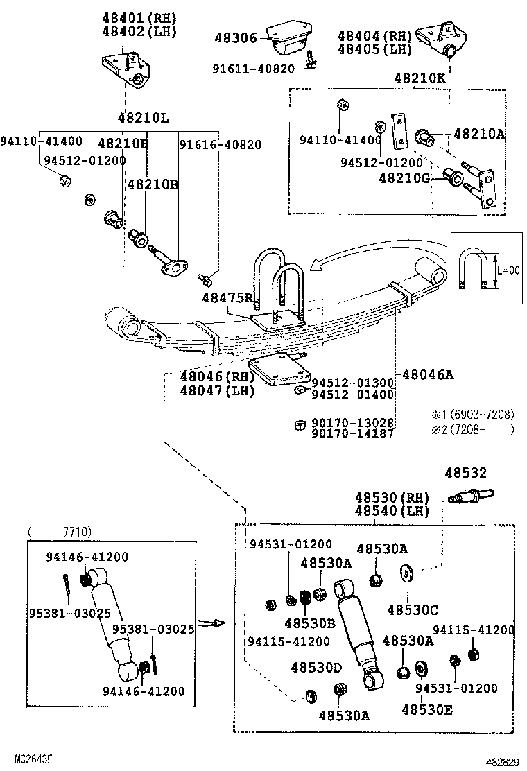 48405-60010 BRACKET SUB-ASSY, REAR SPRING, REAR RH product image