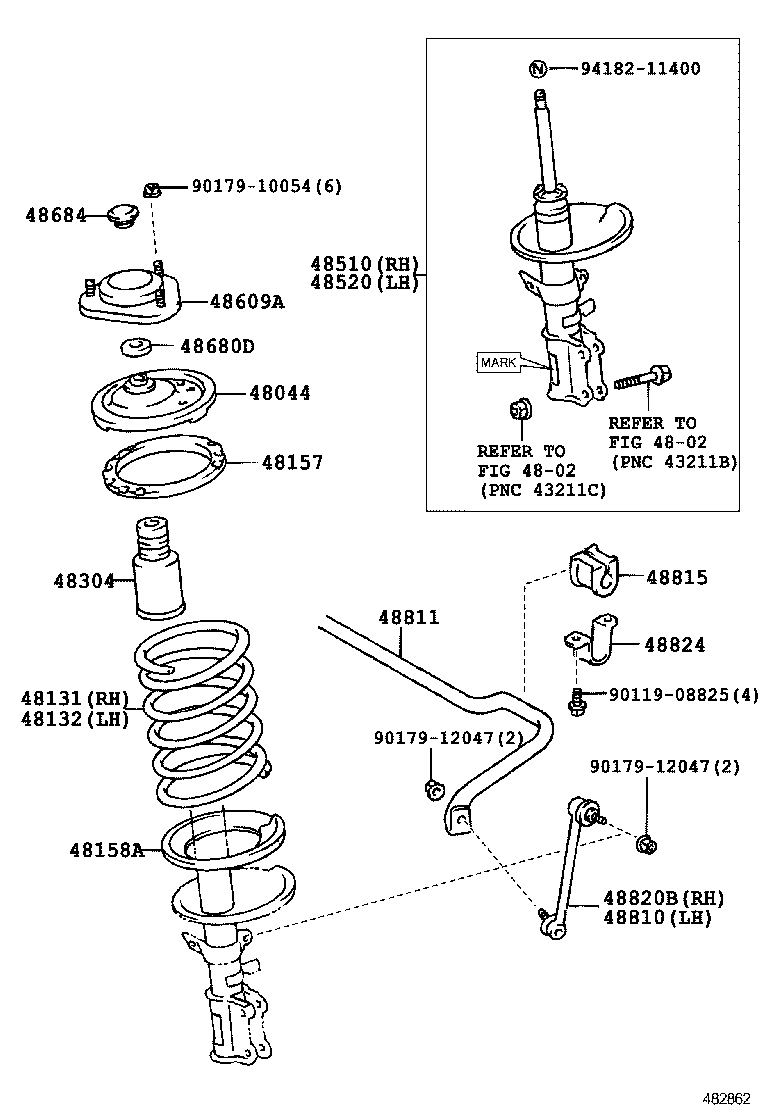 48131-28370 SPRING, FRONT COIL, RH product image