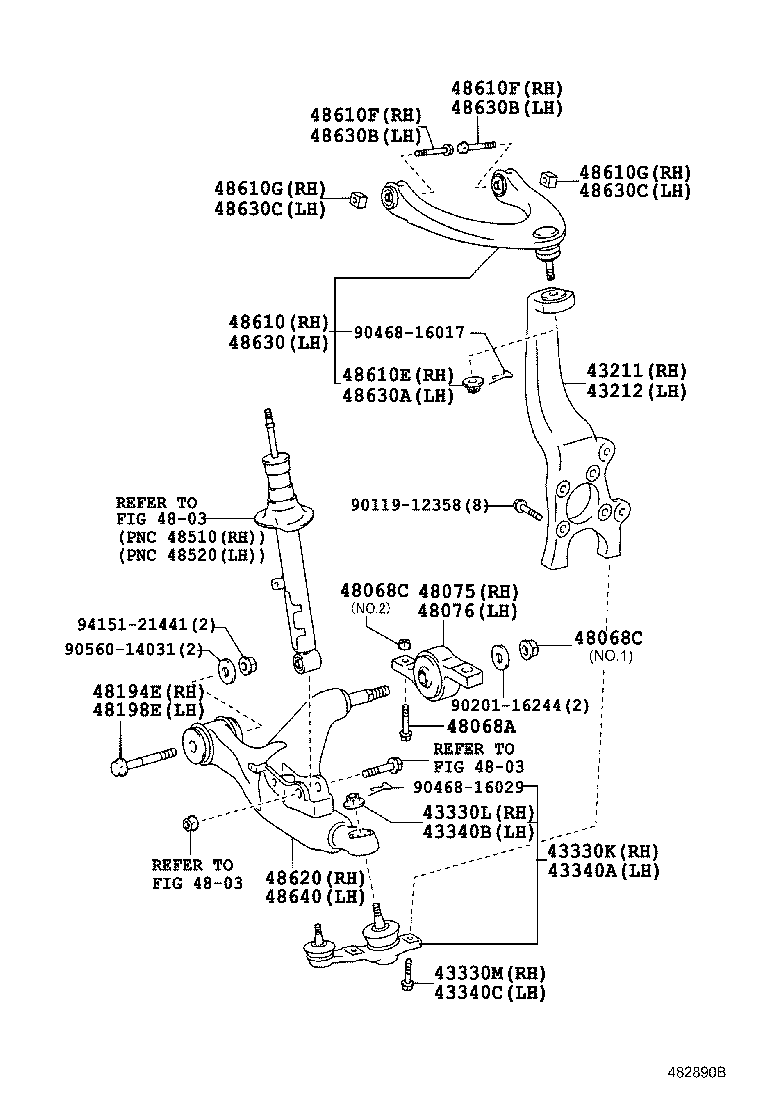 Toyota 43202-53020 KNUCKLE, STEERING, LH