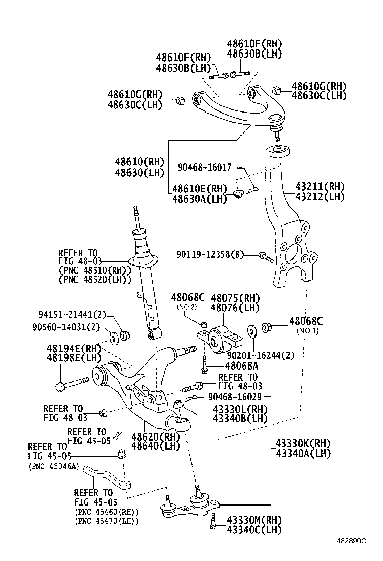 43202-53020 KNUCKLE, STEERING, LH product image