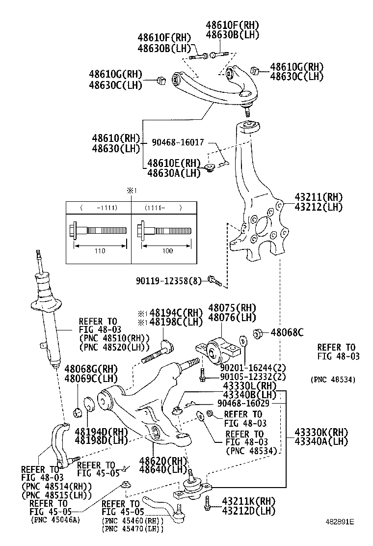 43202-53020 KNUCKLE, STEERING, LH product image