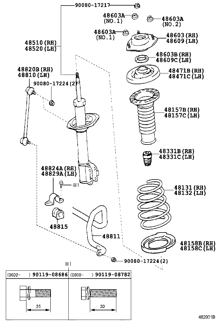 Toyota 48131-06B91 SPRING, FRONT COIL, RH