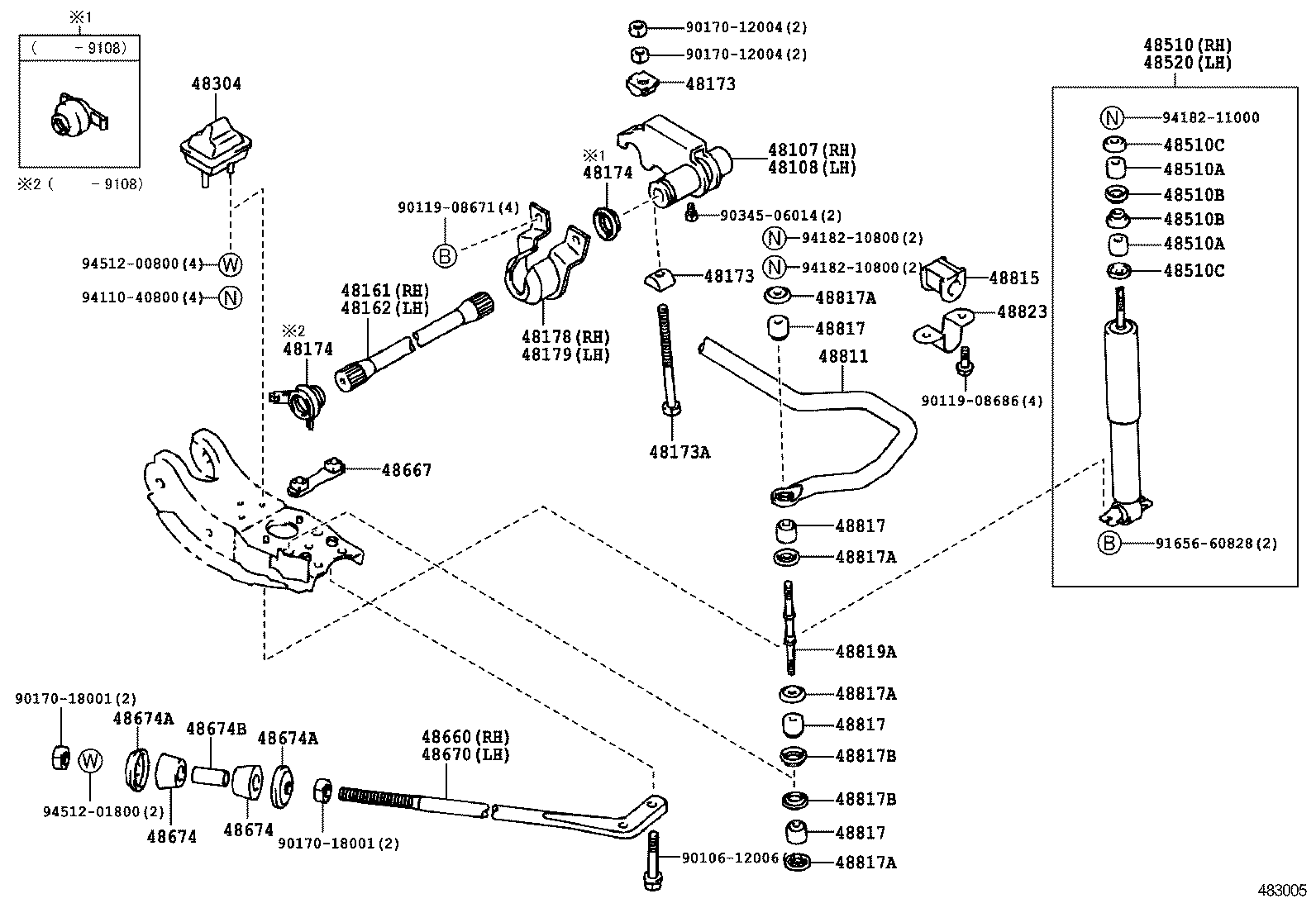 48162-35230 SPRING, TORSION BAR, LH product image