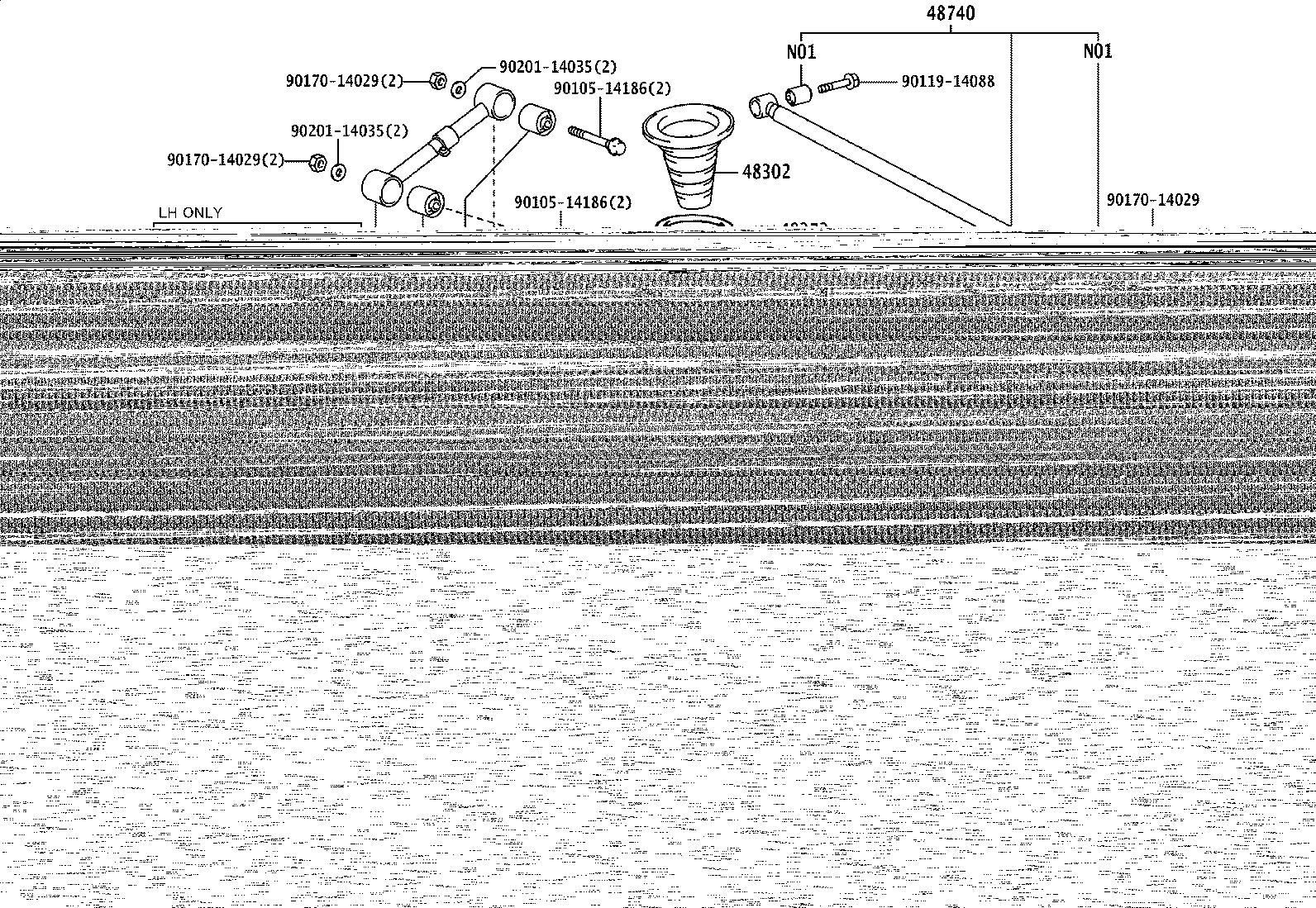 Toyota 48530-69445 ABSORBER ASSY, SHOCK, REAR RH