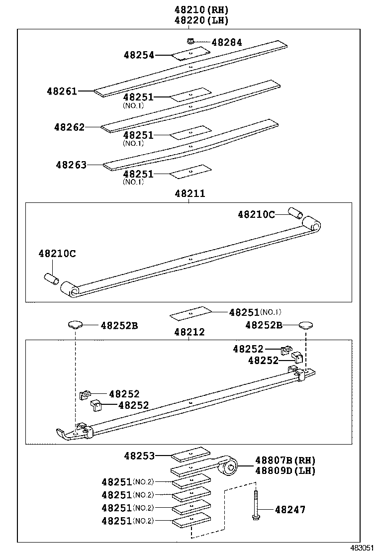 48042-37051 SHACKLE SUB-ASSY, REAR SPRING, NO.2 product image