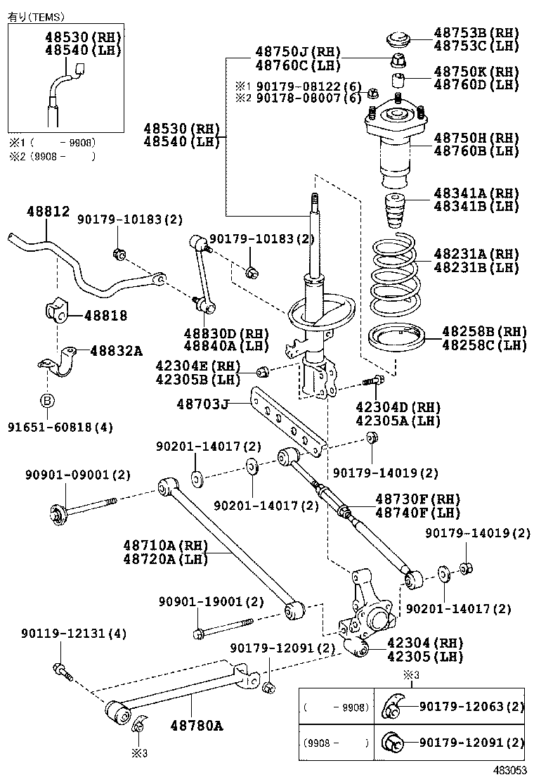 48231-33210 SPRING, COIL, REAR RH product image
