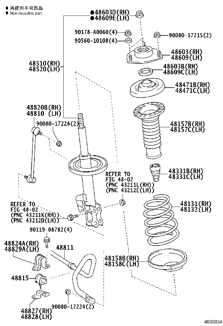 Toyota 48131-0E160 SPRING, FRONT COIL, RH