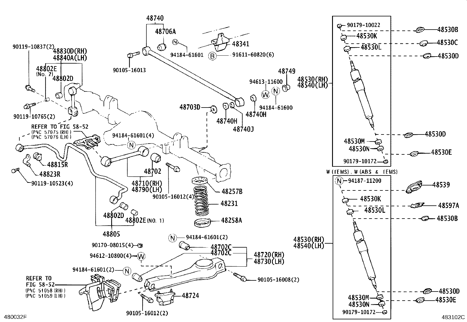 48046-26111 SEAT SUB-ASSY, SPRING U BOLT, RH product image