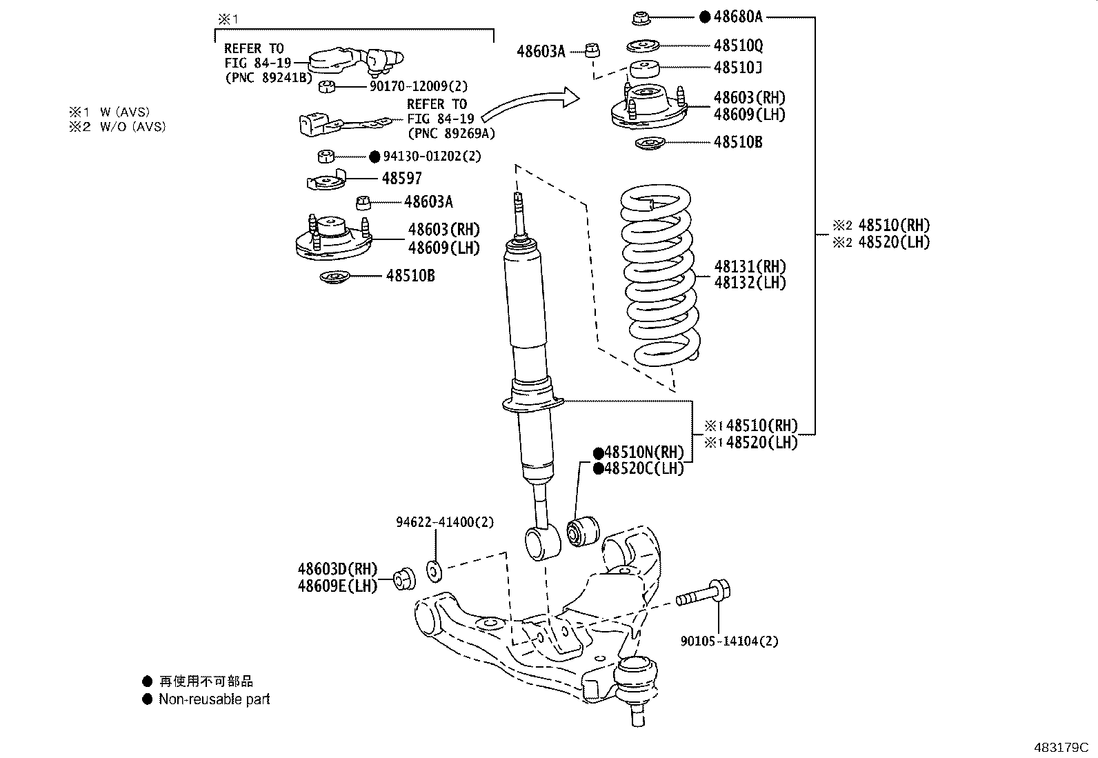 Toyota 48131-60G90 SPRING, FRONT COIL, RH