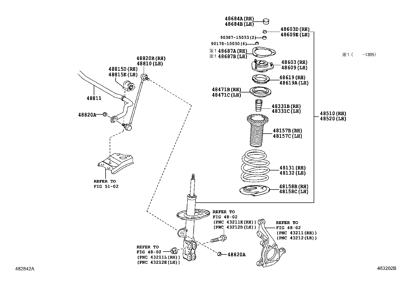 48520-80262 ABSORBER ASSY, SHOCK, FRONT LH product image