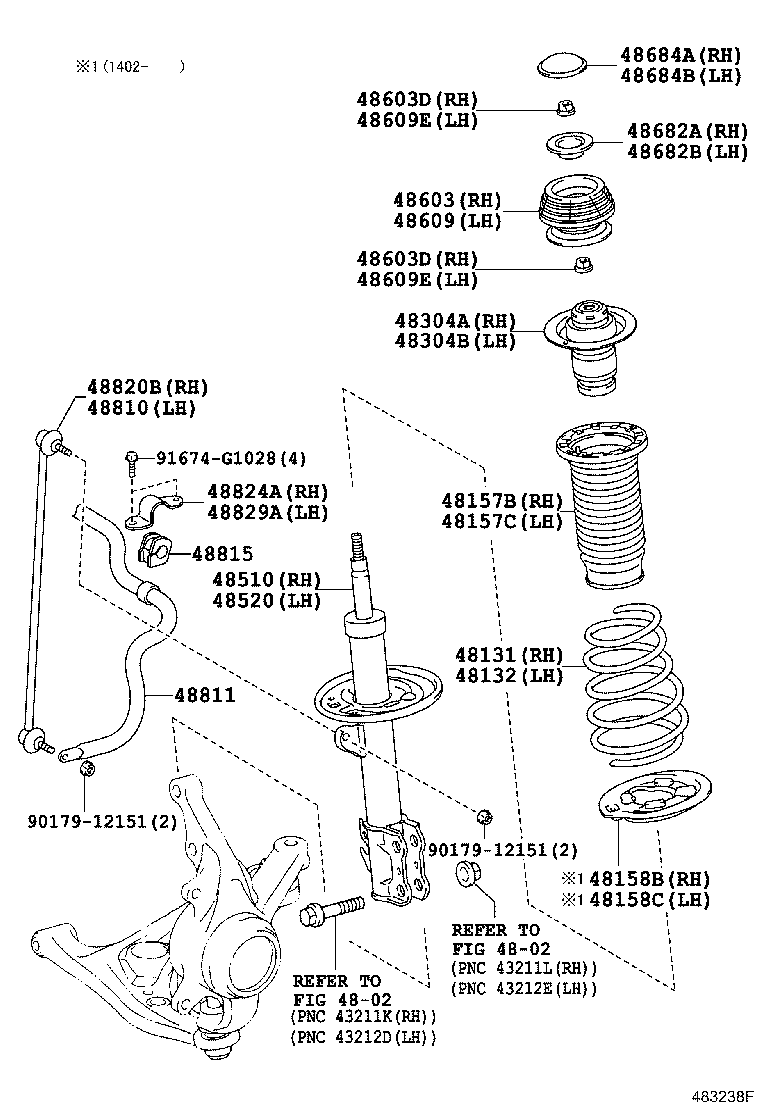 Toyota 48131-52G41 SPRING, FRONT COIL, RH