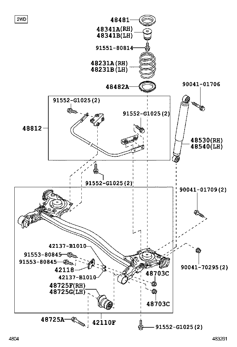 48482-B1020 SEAT, REAR SPRING, LOWER product image