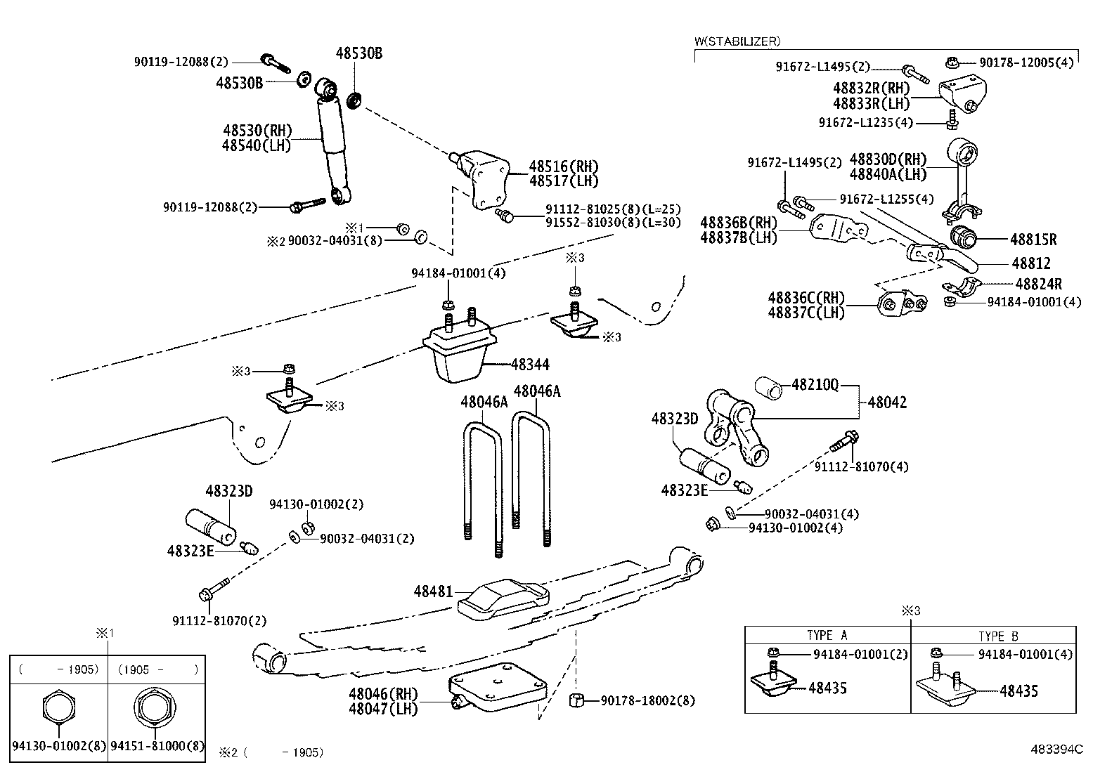 48042-37052 SHACKLE SUB-ASSY, REAR SPRING, NO.2 product image