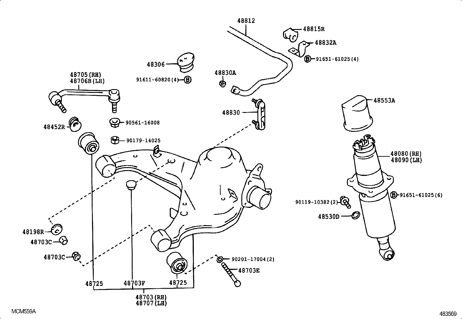 48231-30750 SPRING, COIL, REAR RH product image