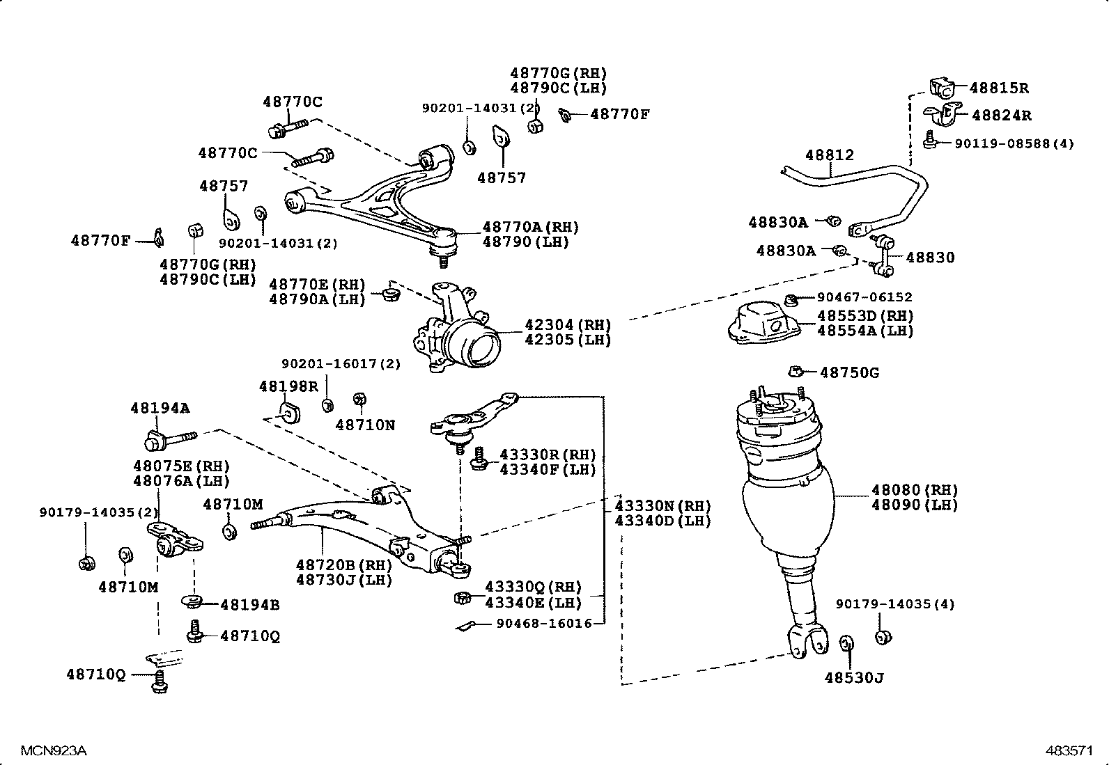 48231-30750 SPRING, COIL, REAR RH product image