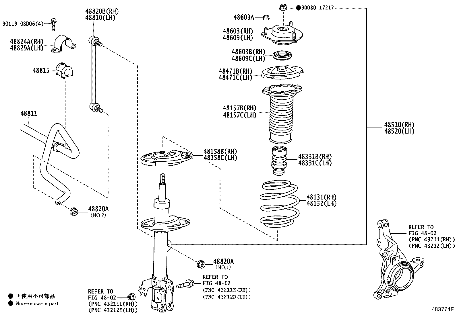Toyota 48131-07120 SPRING, FRONT COIL, RH