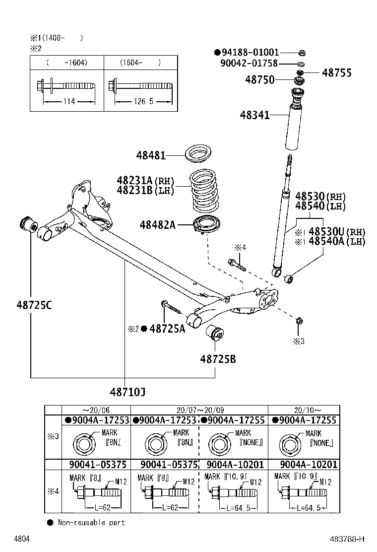 48718-B1020 BOLT(FOR LOWER CONTROL ARM) product image