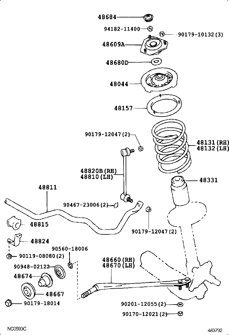 48131-2A160 SPRING, FRONT COIL, RH product image