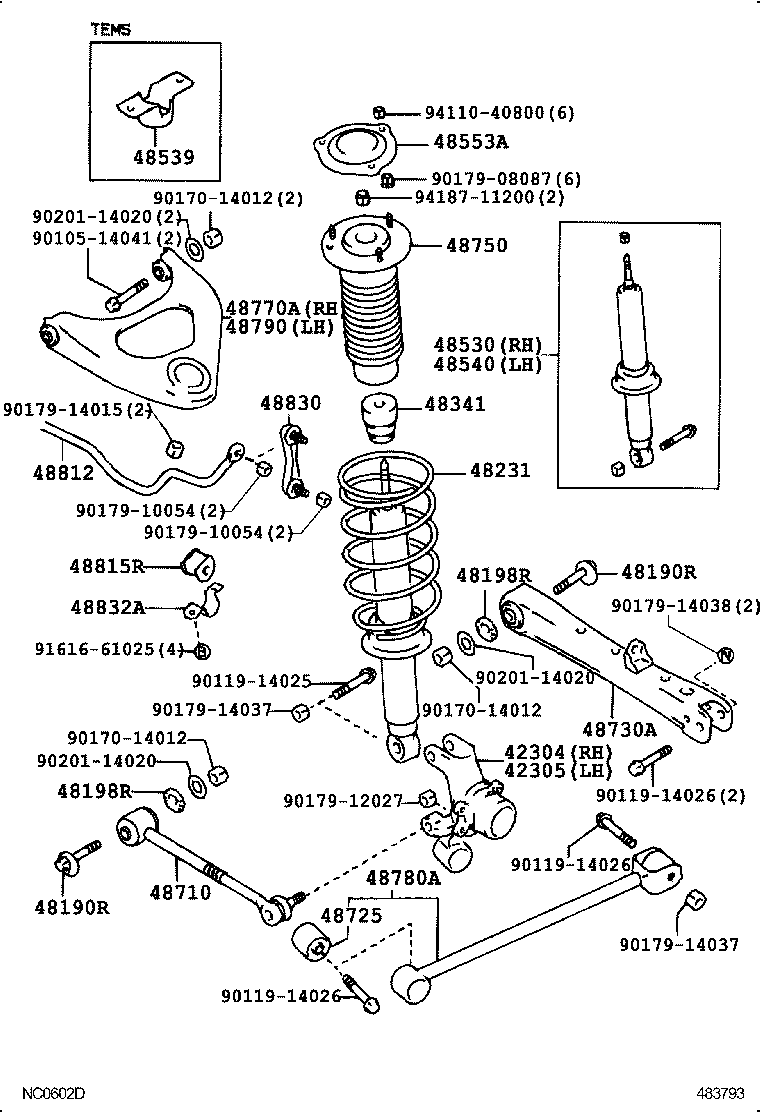 48231-2A082 SPRING, COIL, REAR product image