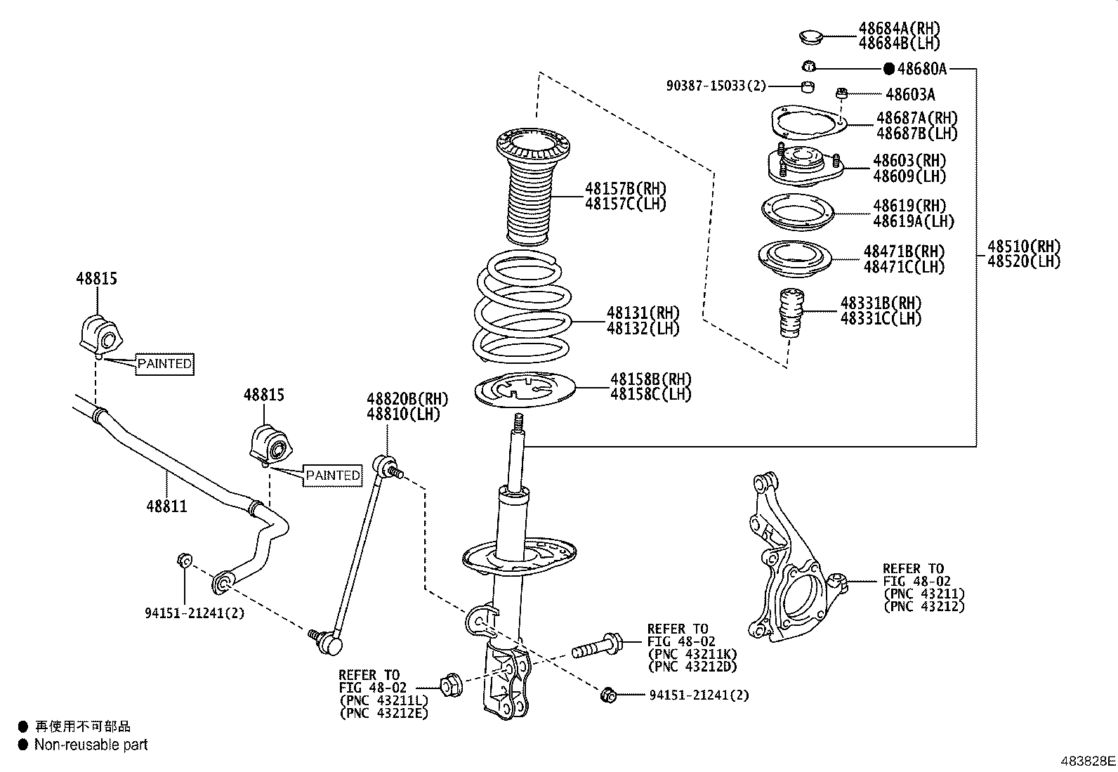 Toyota 48131-42640 SPRING, FRONT COIL, RH