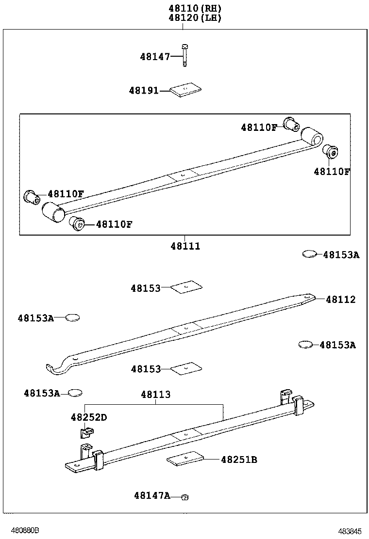 48101-37340 LEAF, FRONT SPRING, NO.1 product image