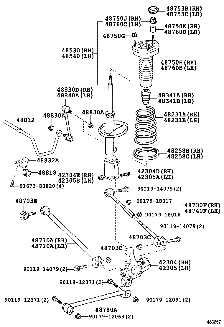 48231-06580 SPRING, COIL, REAR RH product image