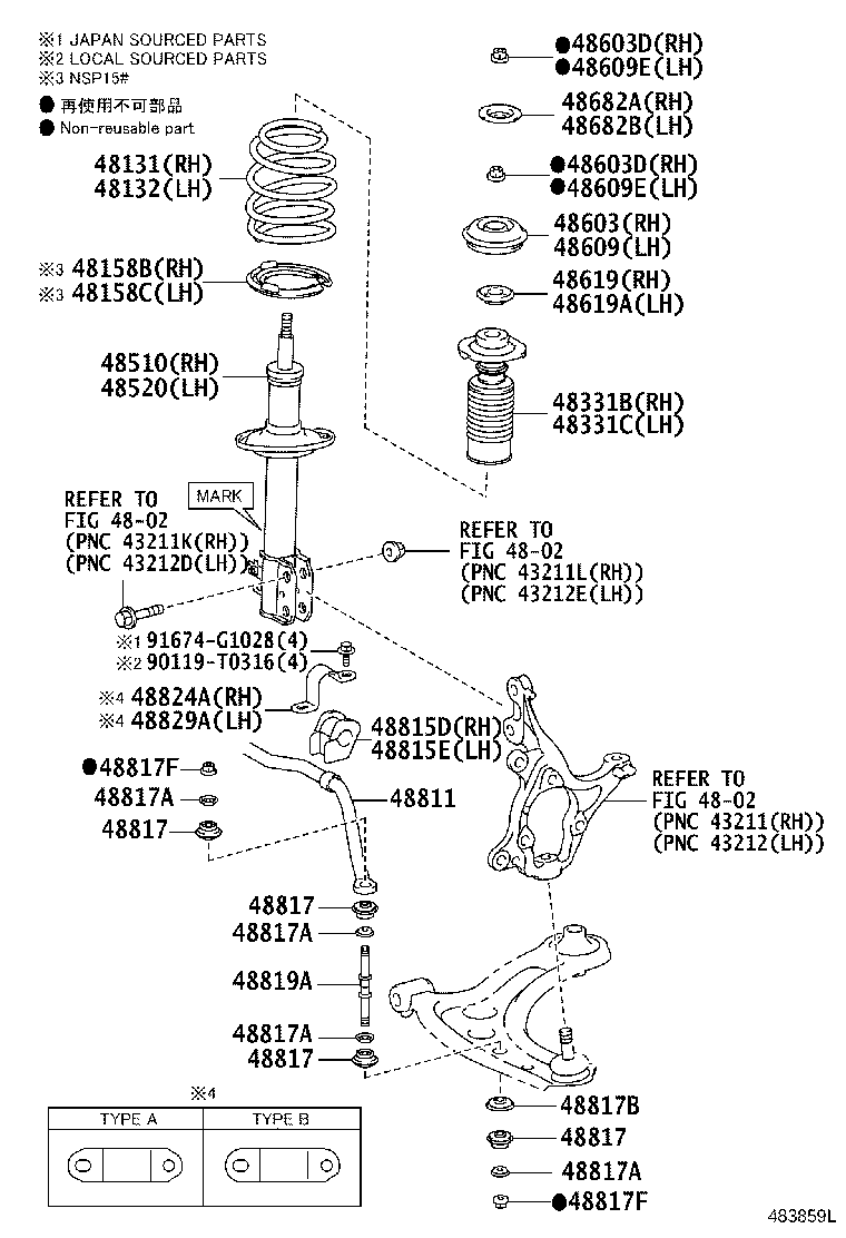 Toyota 48131-0DF90 SPRING, FRONT COIL, RH