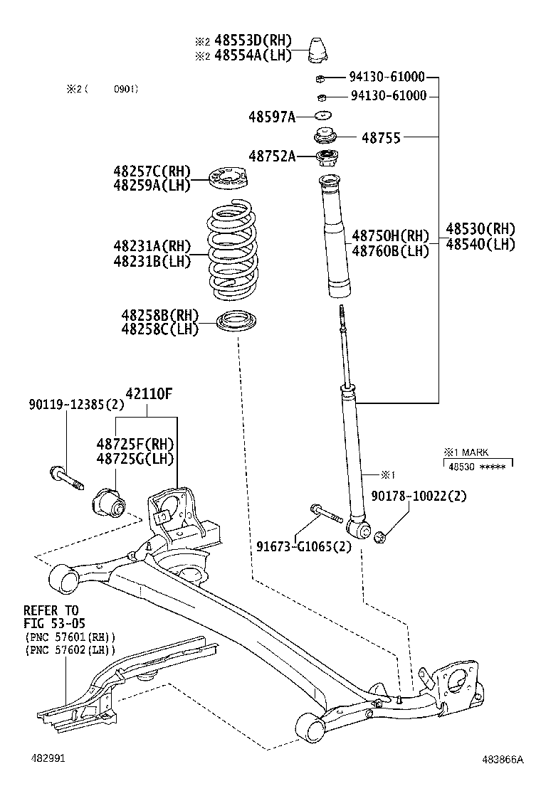 48231-52A00 SPRING, COIL, REAR RH product image