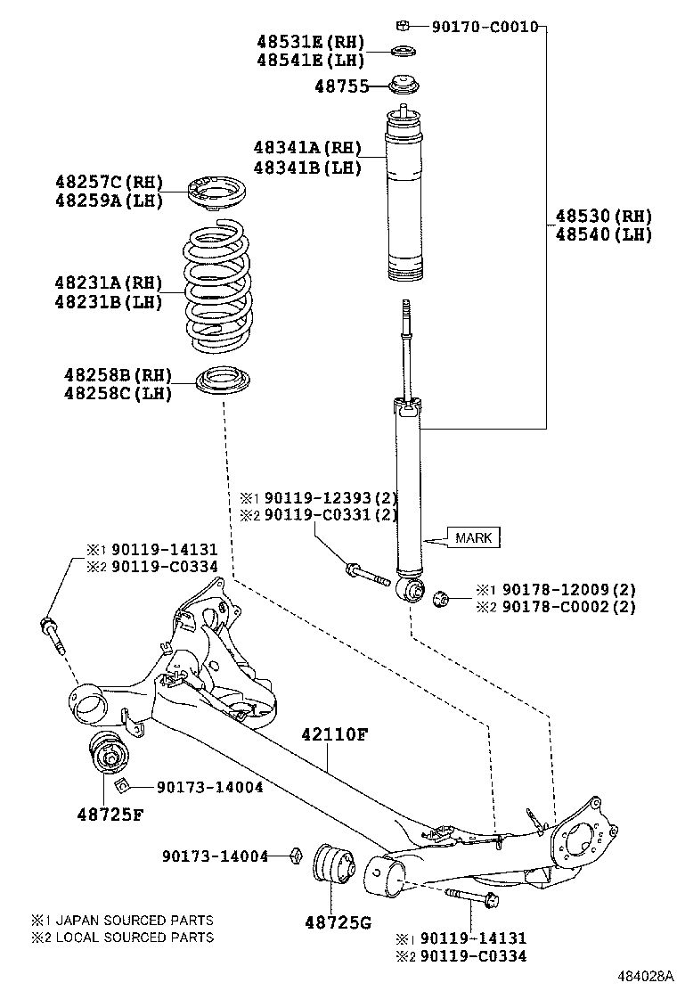 48231-02J30 SPRING, COIL, REAR RH product image