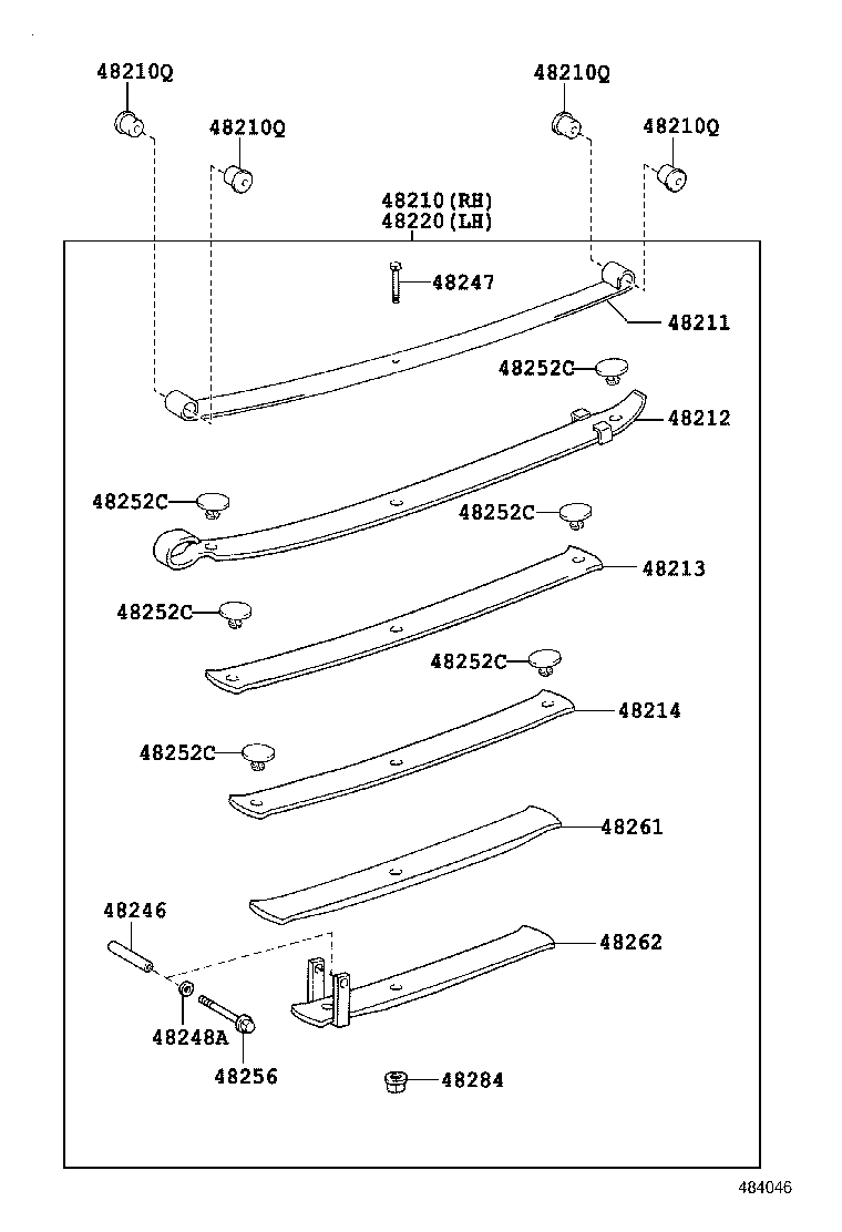 48032-60A60 LEAF, REAR SPRING, NO.2 product image