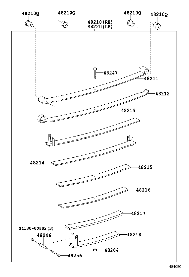48032-60A60 LEAF, REAR SPRING, NO.2 product image