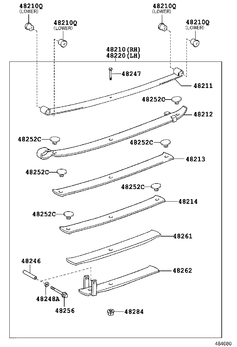 48210-60C30 SPRING ASSY, REAR RH product image