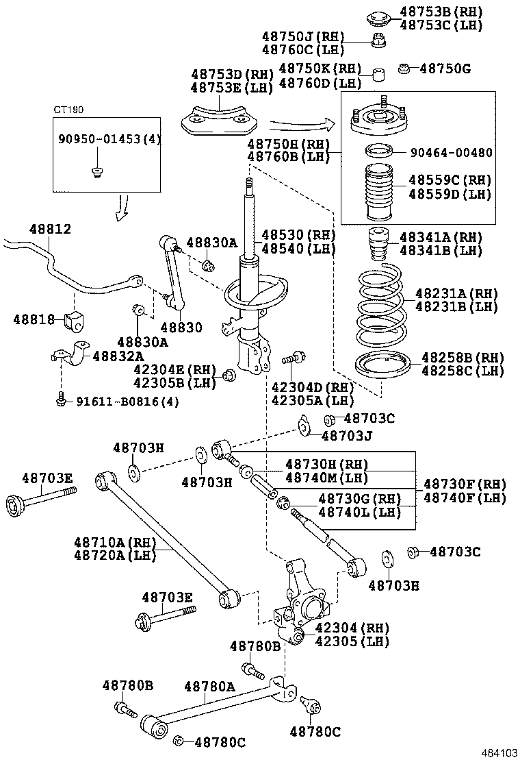 48046-21050 SEAT SUB-ASSY, SPRING U BOLT, RH product image