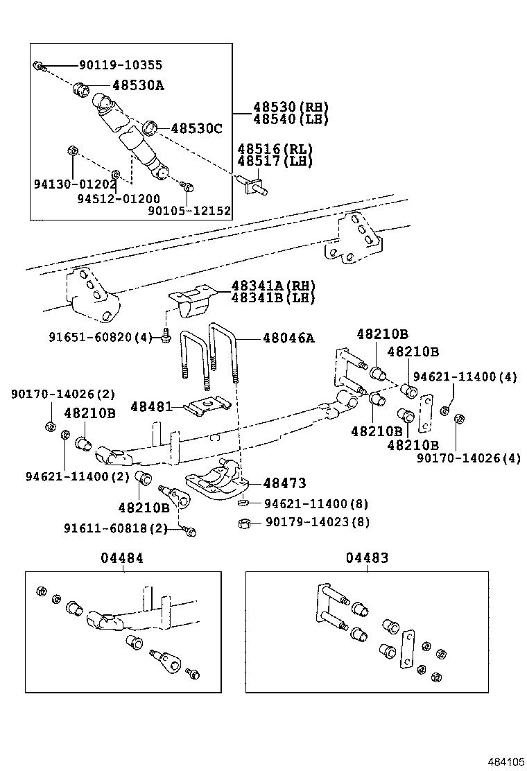 48212-26381 LEAF, REAR SPRING, NO.2 product image