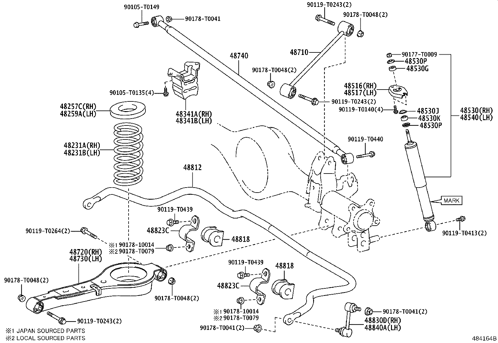 48231-0K370 SPRING, COIL, REAR RH product image