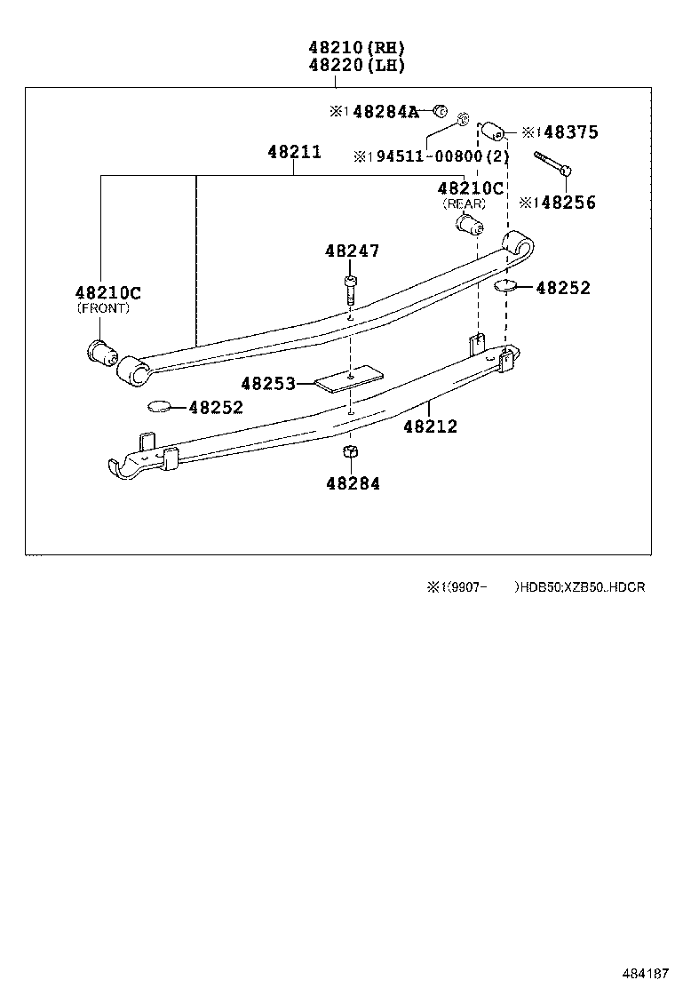 48031-36150 LEAF, REAR SPRING, NO.1 product image