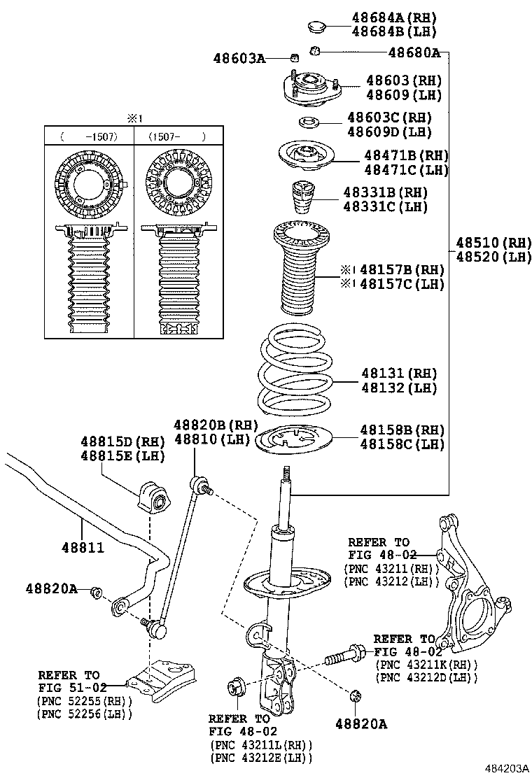 48520-8Z142 ABSORBER ASSY, SHOCK, FRONT LH product image