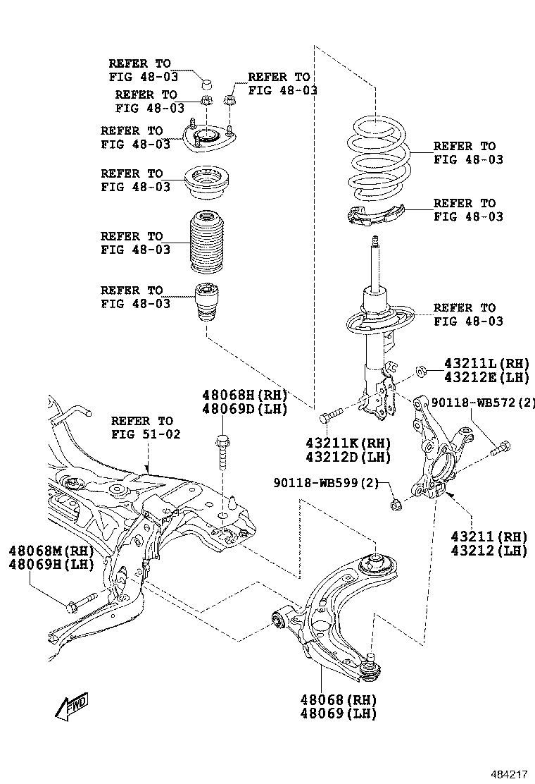 43212-WB002 KNUCKLE, STEERING, LH product image