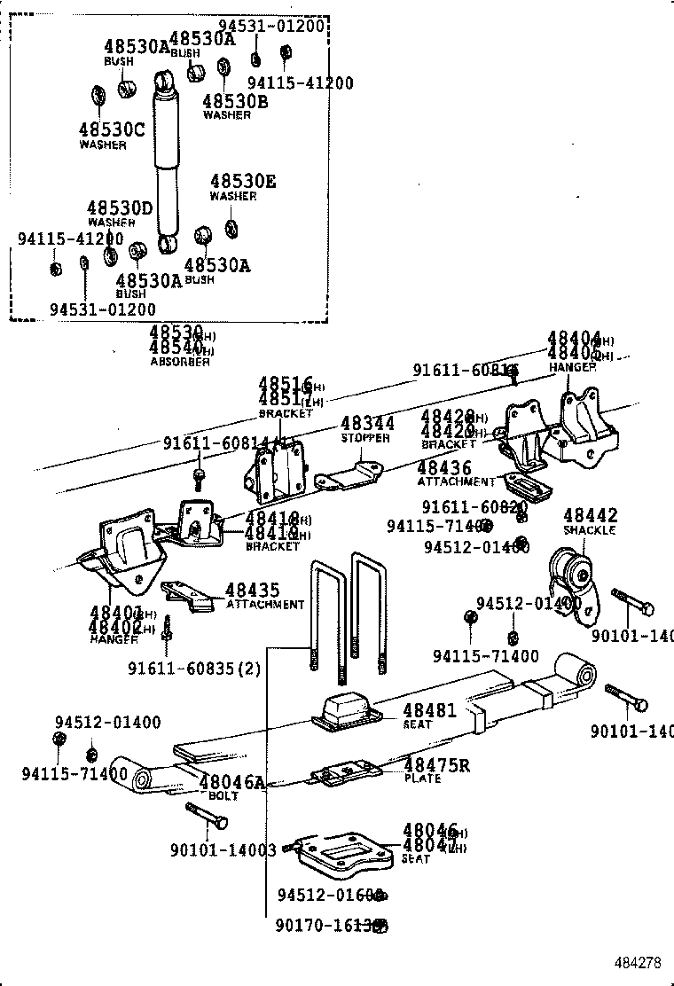 48210-36310 SPRING ASSY, REAR RH product image