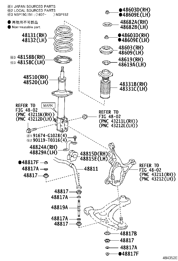 Toyota 48131-0DF20 SPRING, FRONT COIL, RH