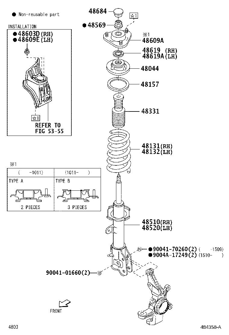 48131-BZ500 SPRING, FRONT COIL, RH product image