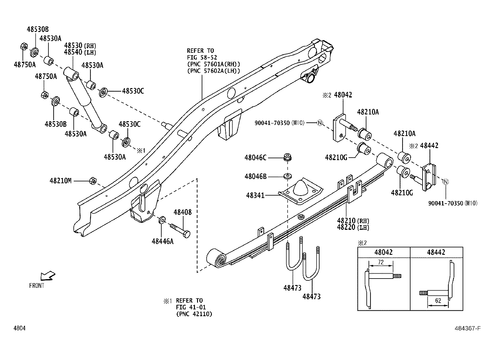 90041-17086 SEAT, REAR SPRING U BOLT product image