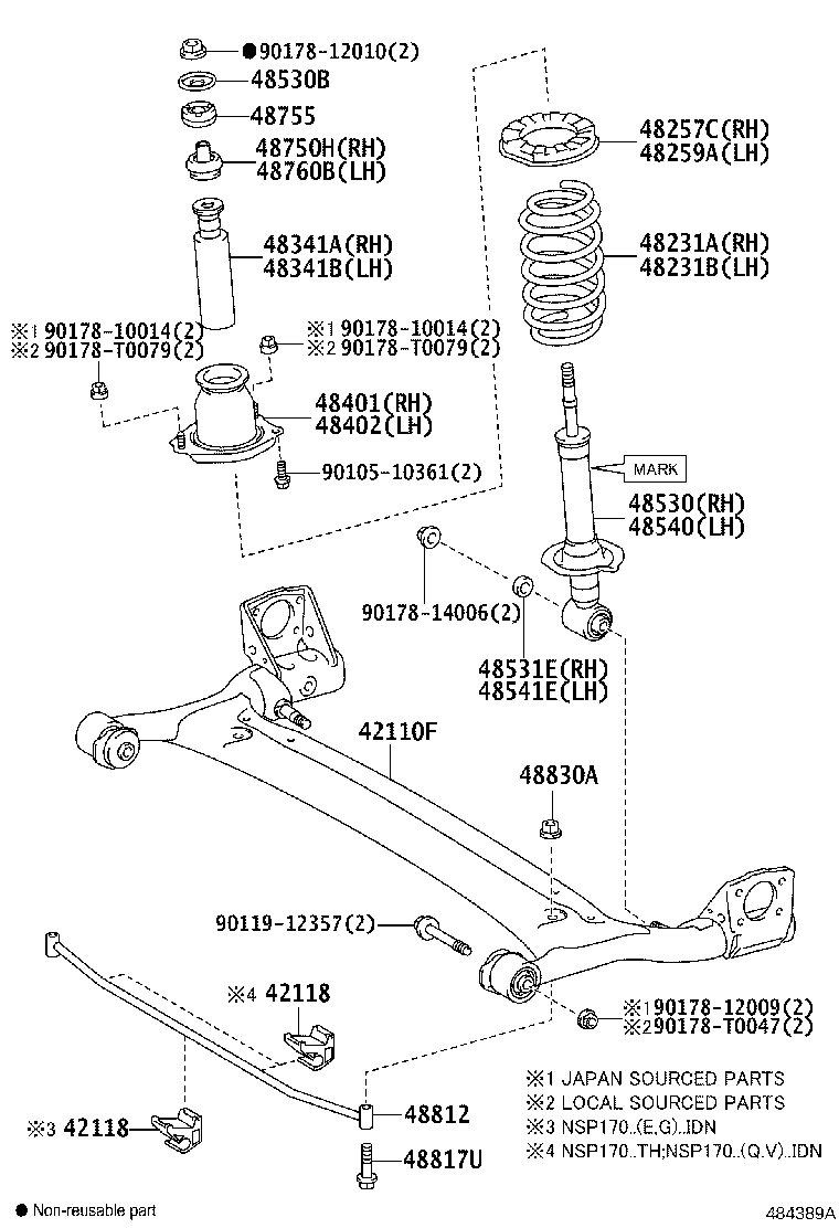 42110-0D550 BEAM ASSY, REAR AXLE product image