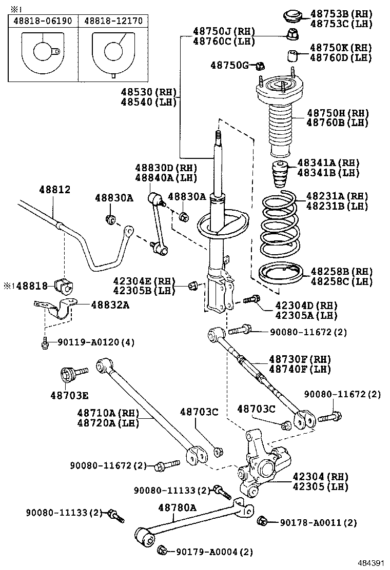 48231-06391 SPRING, COIL, REAR RH product image