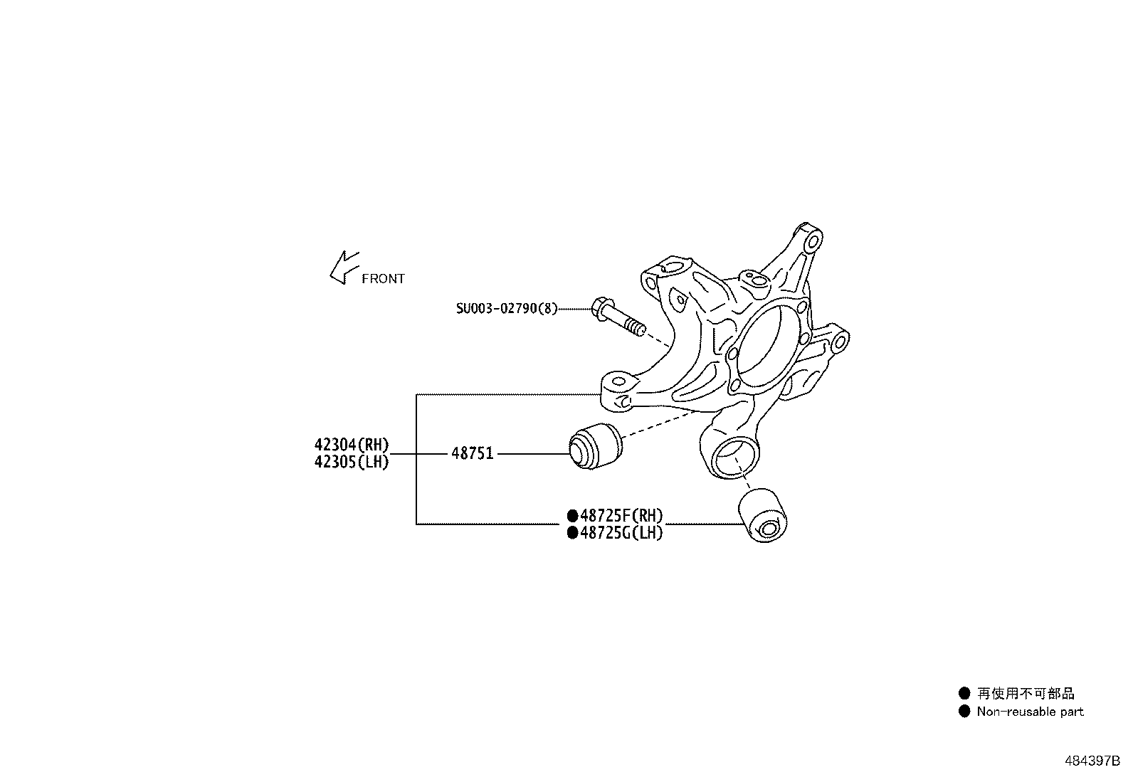 Toyota SU003-06797 ABSORBER ASSY, SHOCK, REAR RH