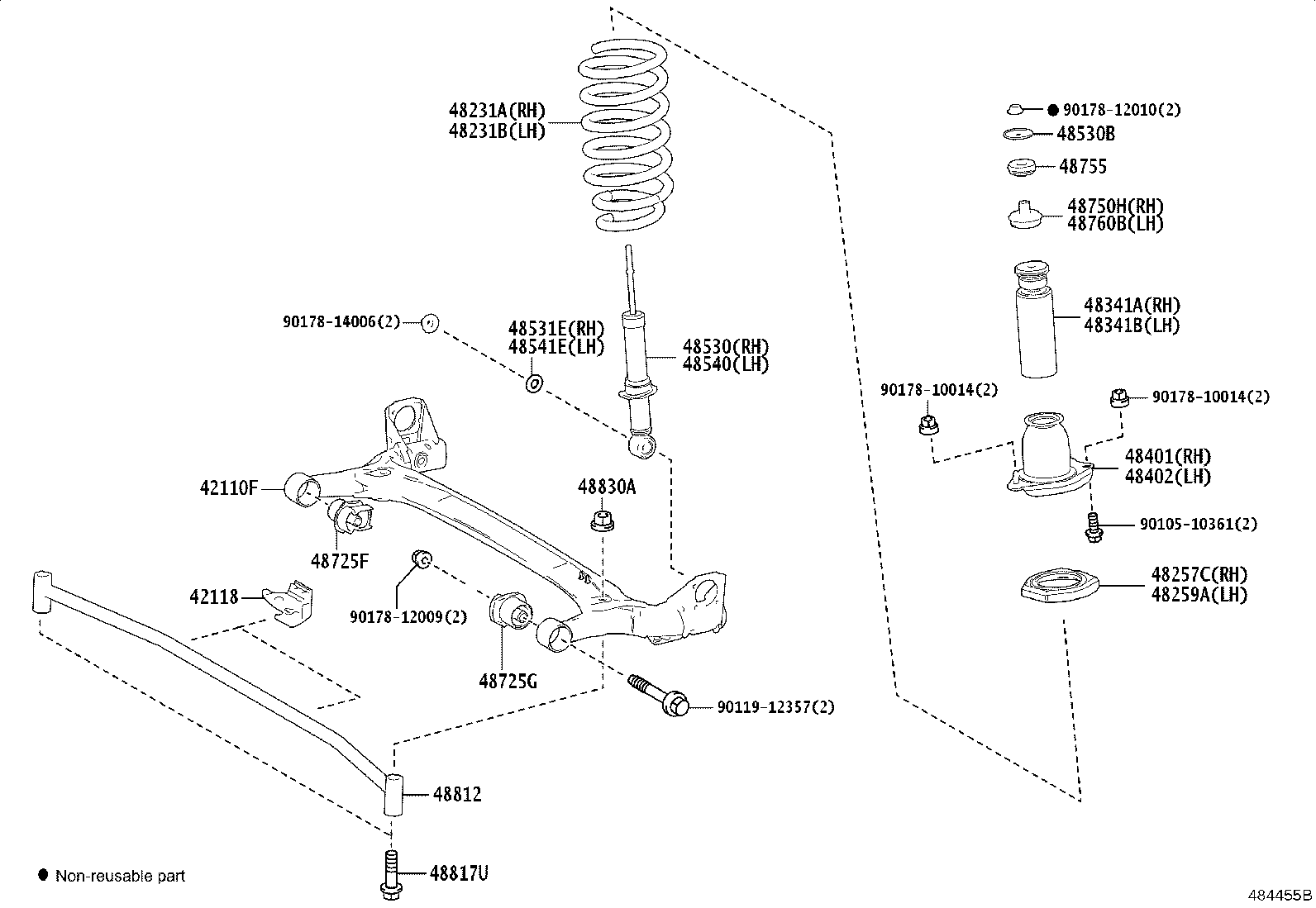 48257-02020 INSULATOR, REAR COIL SPRING, UPPER RH product image