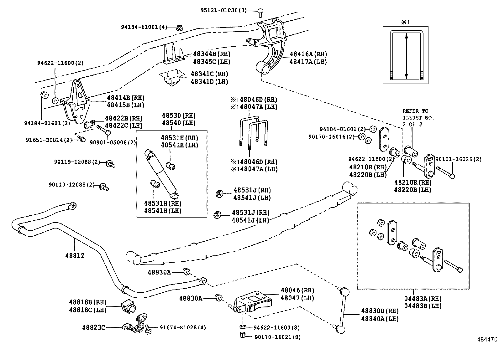 48046-36320 SEAT SUB-ASSY, SPRING U BOLT, RH product image
